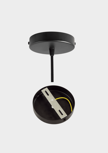 Olivios Design Plafondplaat metaal zwart